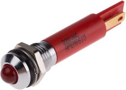 Produktbild RS PRO 8mm prom hyper bright LED, red 220Vac