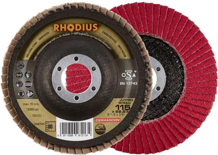 Produktbild Rhodius JUMBO SPEED Fächerscheibe 115 x 22.23 - P80 (80)