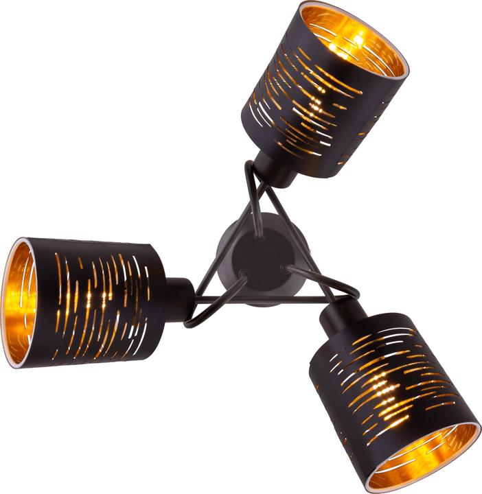 Produktbild Globo Deckenleuchte Tunno schwarz 3xE14 (E14)
