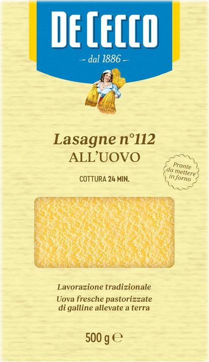 Image du produit De Cecco Lasagne mit Ei (3000 g)