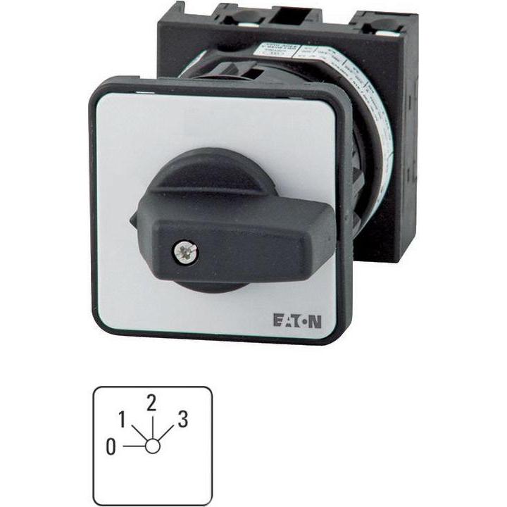 Eaton Stufenschalter, T0, 20 A, Zentraleinbau, 11503, Taster + Schalter, Schwarz
