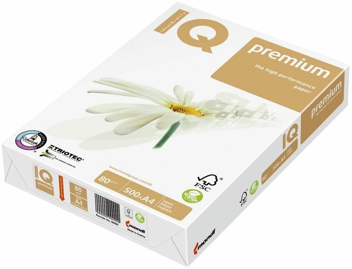 Actual product image IQ Copy paper Premium A4-30053 80g/m² A4 white (A4, 500 Sheets, 80 g/m²)