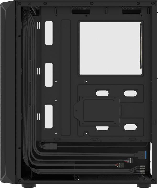Actual product image Fury Obudowa OBUDOWA SHOBO SH4 RGB MIDI TOWER Z OKNEM CZARNA (ATX, mATX, Mini-ITX)