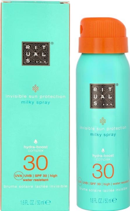 Actual product image Rituals Karma Sun Protection Milky Spray SPF30 (Sun spray, SPF 30, 50 ml)