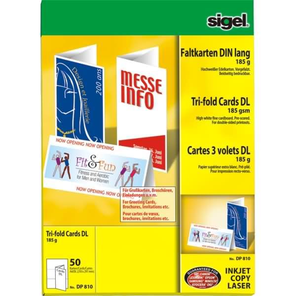 Image du produit Sigel Plier les cartes (A4, 185 g/m², 50 x)