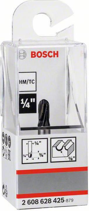 Actual product image Bosch Professional Zubehör Fillet cutter, 1/4-inch, R1 3.2 mm, D 9.5 mm, L 9.2 mm, G 40 mm. For hand milling