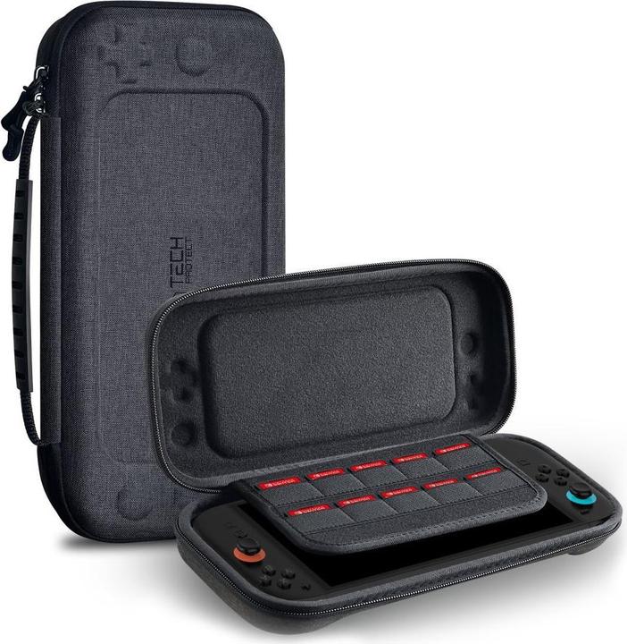 Tech-Protect Hardpouch-Hülle für Nintendo Switch 2 - Grau (Switch)