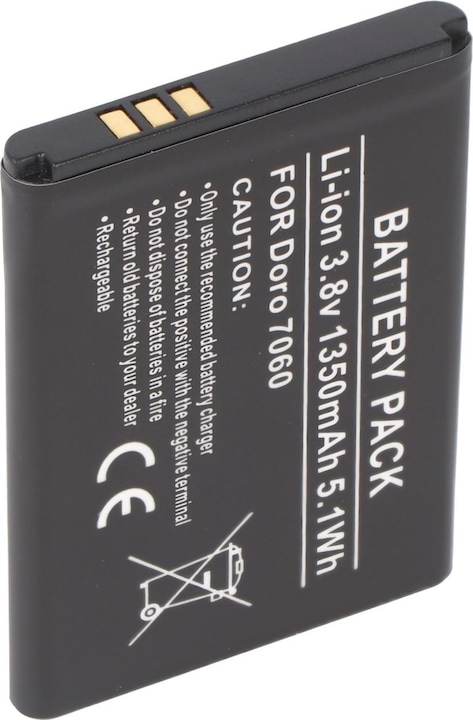 Actual product image AccuCell Doro 7060 battery, DBS-1350A