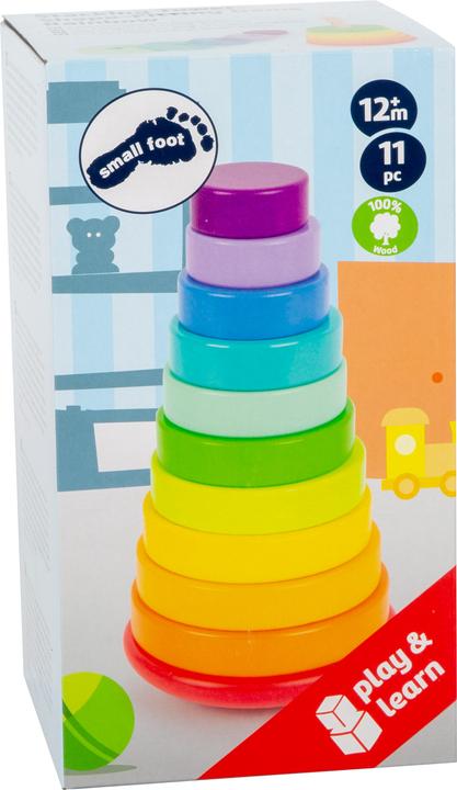 Actual product image small foot Stacking tower rainbow