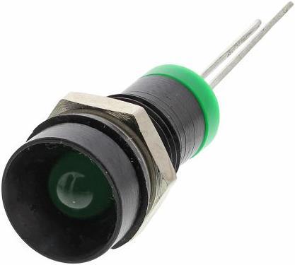 Produktbild RS PRO LED grün versenkt IP67 8mm Chrom schwarz