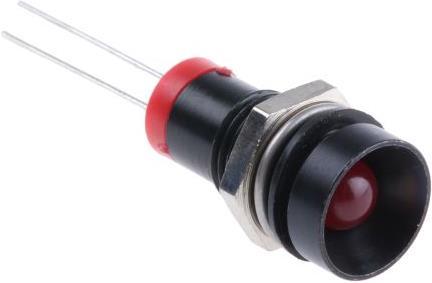 Produktbild RS PRO LED rot versenkt IP67 8mm Chrom schwarz
