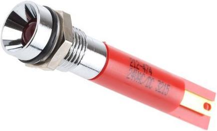Produktbild RS PRO LED rot SUN 24Vac/dc 8mm chrom innen