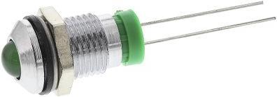 Produktbild RS PRO LED vorst 8mm chrom Pins 2VDC grün IP67