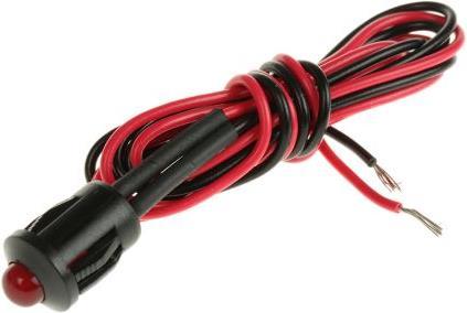 Produktbild RS PRO LED vorst. 8mm sw 12VDC rot blinkend
