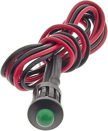 Image du produit RS PRO LED verte 8mm proéminente, 24Vcc 50mm