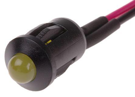 Produktbild RS PRO LED vorst. 8mm schwarz 12VDC gelb