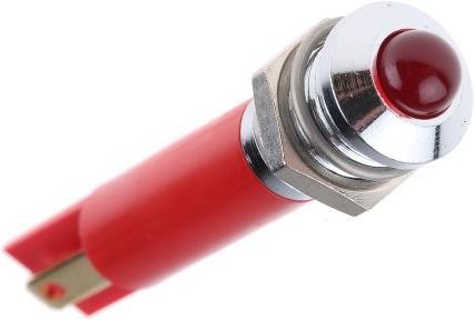 Produktbild RS PRO LED vorst 8mm chrom 24VDC rot blinkend