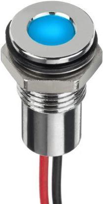 Produktbild RS PRO 8mm flush IP67 sealed chrome LED,blu 12V