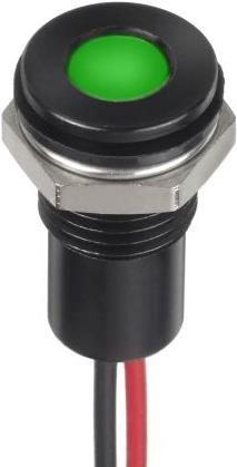Produktbild RS PRO 8mm flush IP67 sealed black LED,grn 20mA