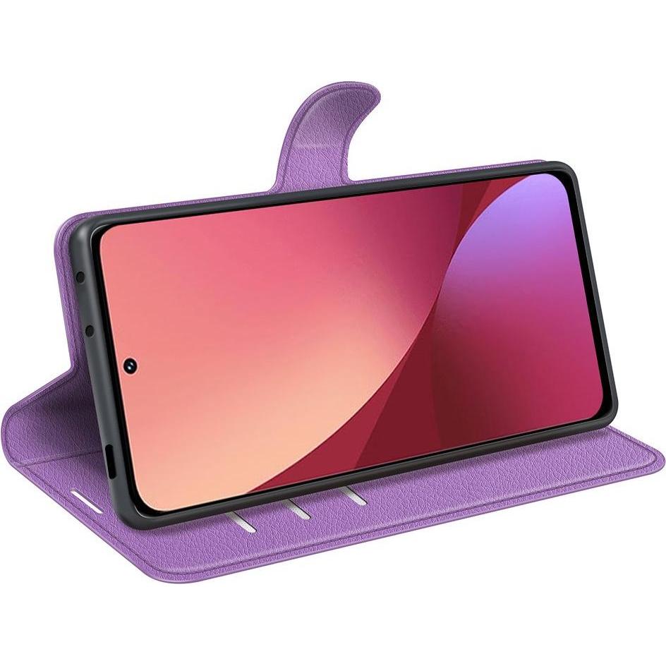 Thumbnail - Cover-Discount Xiaomi 12 Pro - Leder Etui Hülle violett (Xiaomi 12 Pro), Smartphone Hülle, Violett