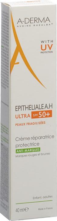 Actual product image A-Derma EPITHELIALE AH ULTRA Cream SPF50+ Cream (Suntan cream, SPF 50+, 40 ml, 66 g)