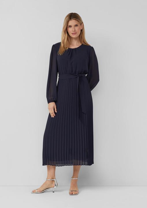 Image du produit s.Oliver Kleid Midi-Chiffonkleid mit Plissee und Bindegürtel (46)