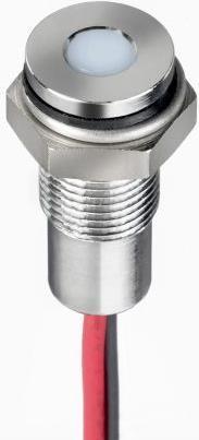 Produktbild RS PRO 6mm flush IP67 sealed chr LED,white 20mA
