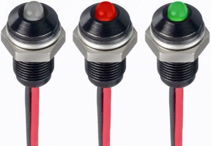 Produktbild RS PRO 6mm prom IP67 sealed black LED, R/G 20mA