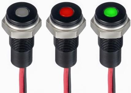 Produktbild RS PRO 6mm flush IP67 sealed black LED,R/G 20mA