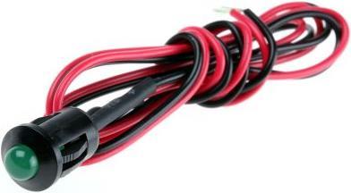 Produktbild RS PRO LED vorst. 8mm schwarz 12VDC grün