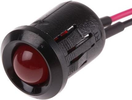 Produktbild Rs Pro LED erhaben 12mm sw 12Vdc blinkend rot