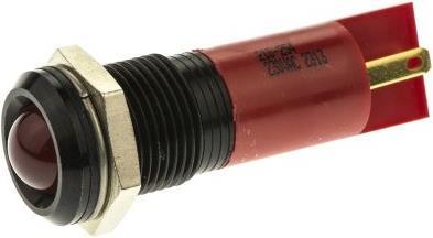 Produktbild Rs Pro LED erhaben 14mm schwarz 230Vac rot