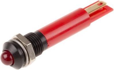 Produktbild RS PRO LED erhaben 8mm sw 12Vdc rot blinkend
