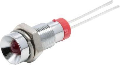Produktbild RS PRO LED versenkt 6mm chrom Lötp. 2VDC HE rot