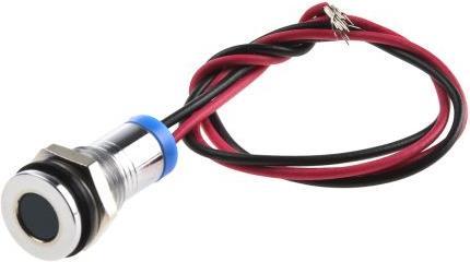 Produktbild RS PRO 8mm flush satin chr LED wires, blue 2Vdc