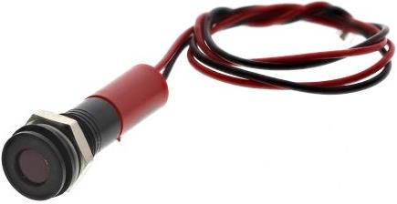 Produktbild RS PRO LED 8mm Chromblende 24Vdc Rot +Kabel