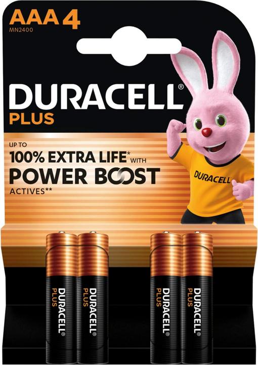 Actual product image Duracell Plus Power Boost Micro (AAA)-Batterie Alkali-Mangan 1.5 V 4 St. (4 pcs., AAA)