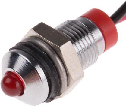 Produktbild RS PRO 6mm vorsteh verchrom LED Drähte rot 2VDC