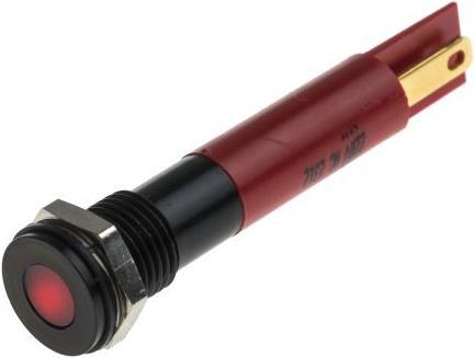 Produktbild RS PRO 8mm flush hyper bright LED, red 220Vac