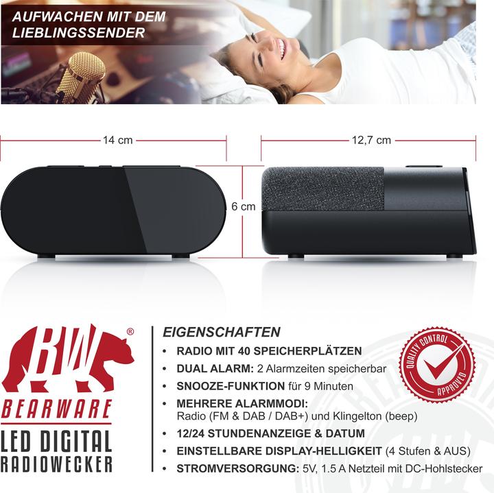 Produktbild Bearware DAB Plus Radiowecker