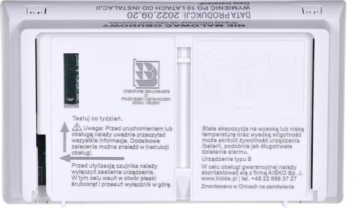 Actual product image Kidde Czujnik czadu z wyświetlaczem K10LLDCO