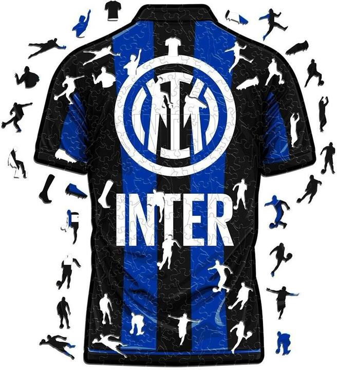 Actual product image Iconic FC Inter Milan - Jersey - Wooden Puzzle Size S (150 pieces) (150 pieces)