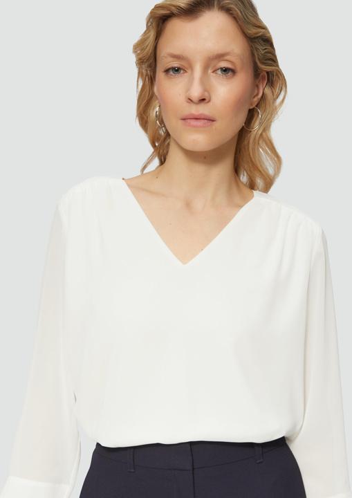 Immagine prodotto s.Oliver Bluse Chiffonbluse mit Raffung an der Schulter und transparenten Ärmeln (44)