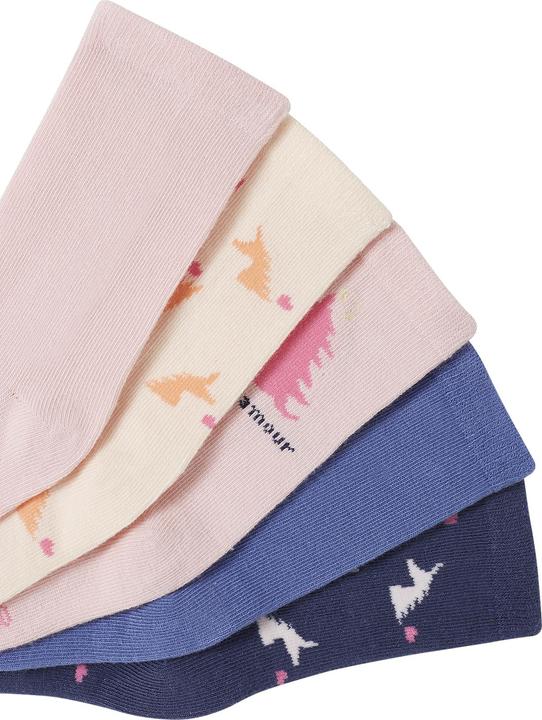 Immagine prodotto Vertbaudet 5er-Pack Mädchen Socken mit Einhorn (Confezione da 5 pezzi, 35, 38)