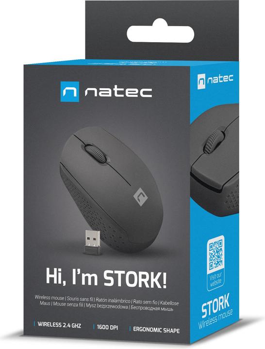 Actual product image Genesis NATEC Wireless mouse Stork 1600DPI black (Wireless)