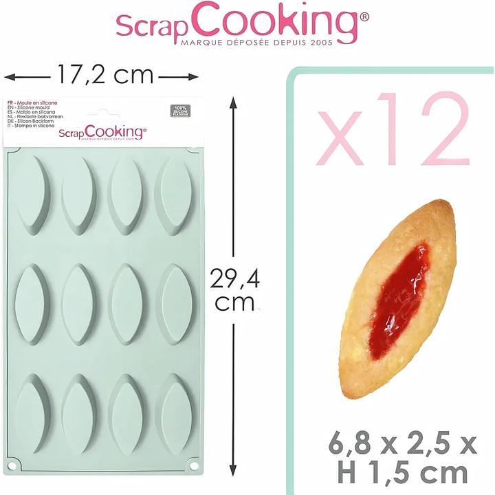 Produktbild ScrapCooking 12er Silikonbackform Barquettes