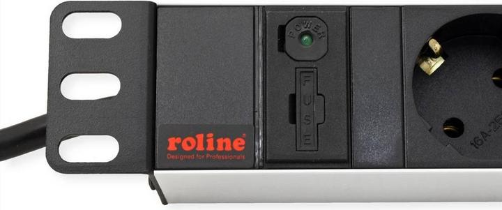 Produktbild Roline 48.26cm 19 Zoll-Steckdosenleiste 8fach plus C14-Stecker Aluminium 2.0 m