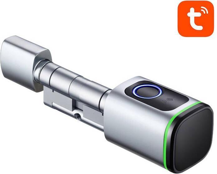 Avatto SDL-S1-S90 90mm Silver digital lock cylinder (Schlüssel, Fingerabdruck)