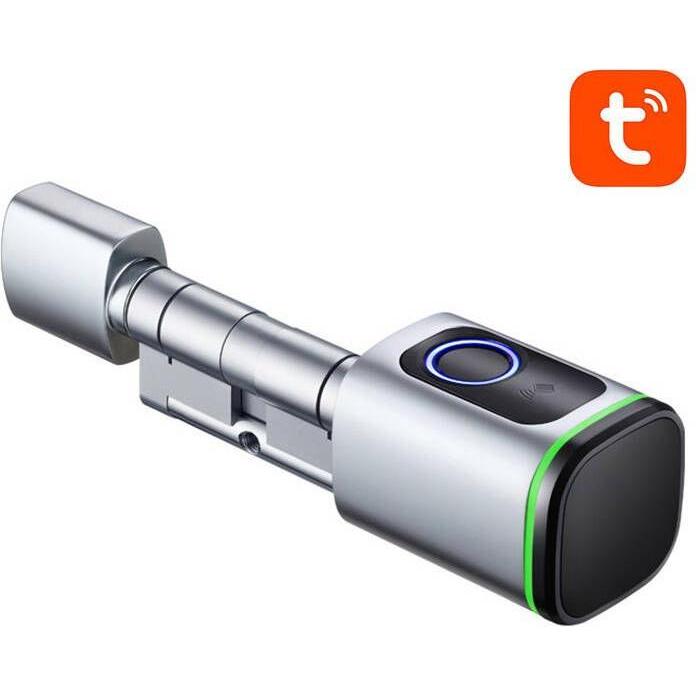 Avatto, Zutrittskontrolle, SDL-S1-S90 90mm Silver digital lock cylinder (Schlüssel, Fingerabdruck)