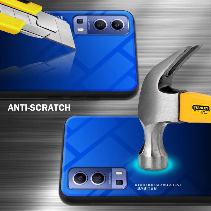 Actual product image Cadorabo TPU 2 colors glass envelope (Vivo Y72 5G, Vivo Y52s 5G)